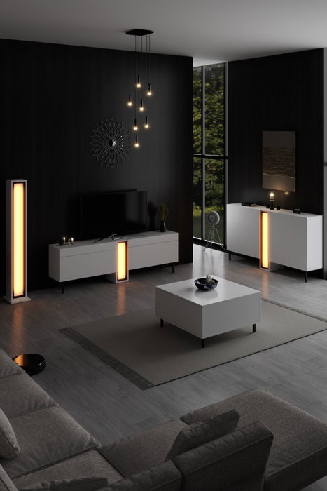 Hanah Home Lámpara de pie Nova - Blanco
